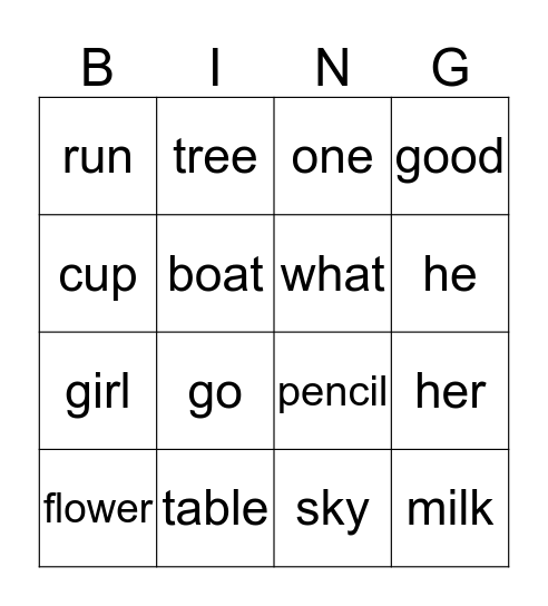 Skittles Bingo Card