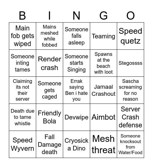 ISA FOB BINGO Card