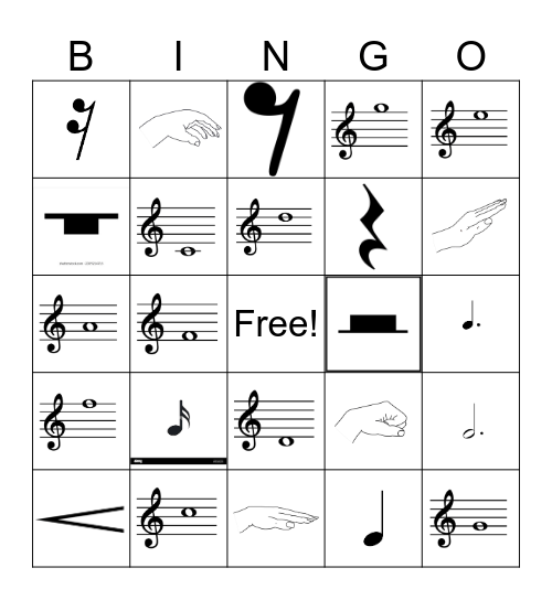Unit 1, 2, 3, and Hand Signs Bingo Card