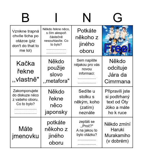Book Club #1 Bingo Card