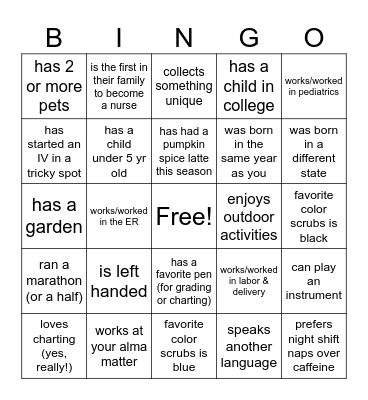 FIND SOMEONE WHO... Bingo Card