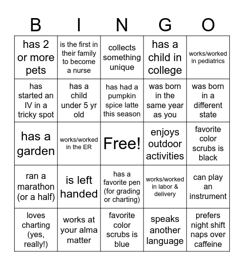 FIND SOMEONE WHO... Bingo Card