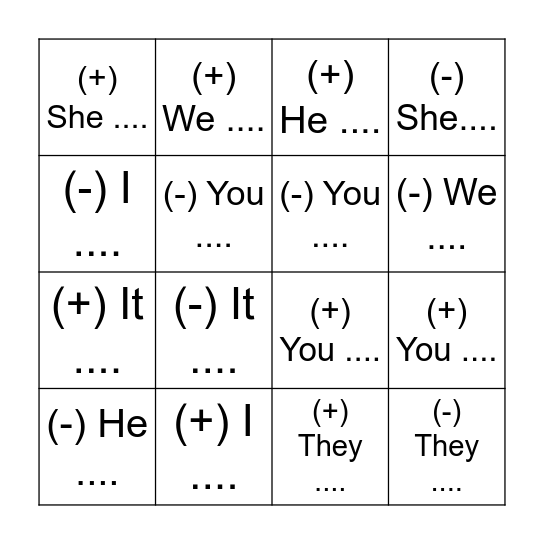 (verb HAVE) What is this? // It is... Bingo Card