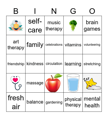 Brain Health Bingo Card