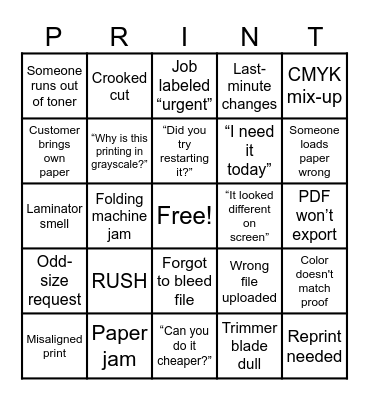 SSM BINGO Card