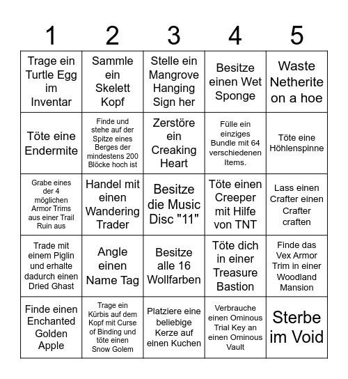 Belastigung ist ein Noob! Bingo Card