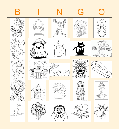 Halloween Bingo Card