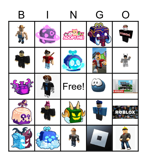 ROBLOX Bingo Card