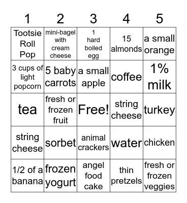 Diabetes Awareness Bingo Card