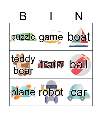 toys Bingo Card