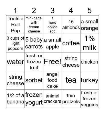 Diabetes Awareness Bingo Card