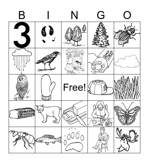 Northern Tutchone Bingo Card