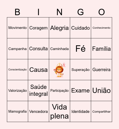 OUTUBRO ROSA - C.S. LEÃO XIII Bingo Card