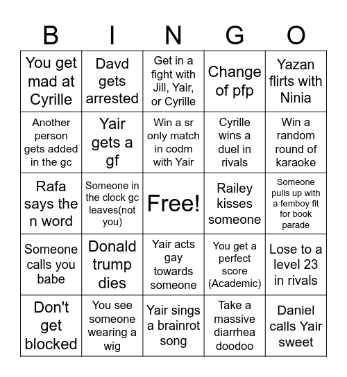 OCTOBER BINGO Card