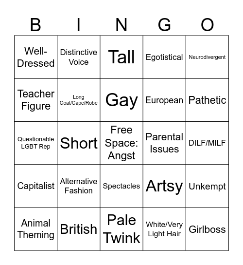 Twinkgo Bingo Card