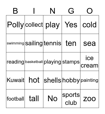 Bingo Card