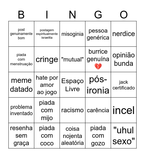 essenha Bingo Card