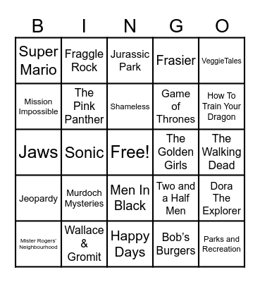 📺 Hit Themes 📺 Bingo Card