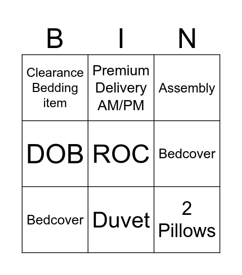 KPI Bingo Card