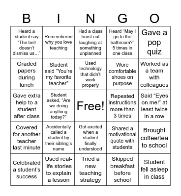 🍳 Breakfast Bingo – Teacher Life List  “United in Purpose, Inspired to Teach.” Bingo Card