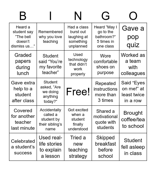🍳 Breakfast Bingo – Teacher Life List  “United in Purpose, Inspired to Teach.” Bingo Card