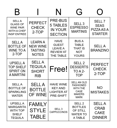 The Cage's Best Bingo Ever!!! DUH Bingo Card