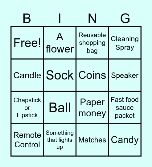 Scavenger Hunt Bingo #2 Bingo Card