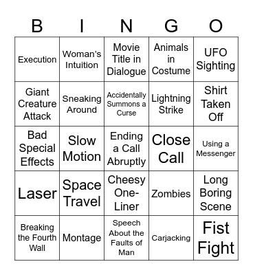 BingoFlix: Con Air Bingo Card