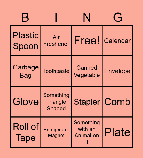 Scavenger Hunt Bingo #5 Bingo Card
