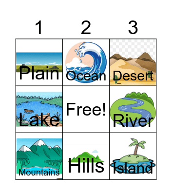 Geography Bingo Card