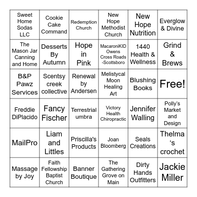 Music on Main Scavenger Hunt !! Bingo Card