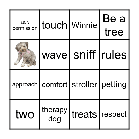 Therapy Dog Bingo Card