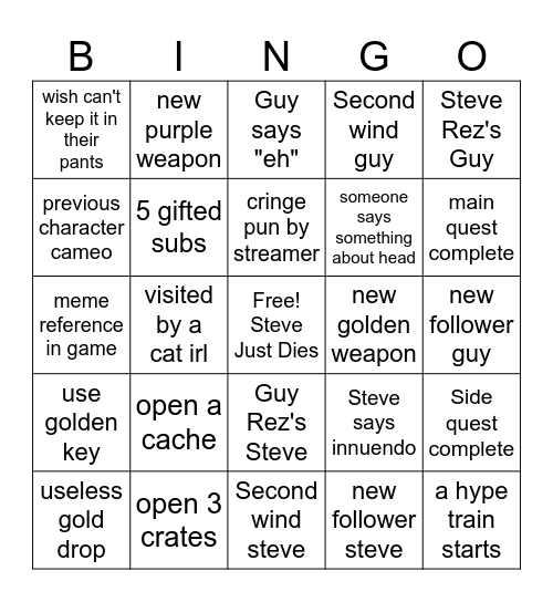 Borderlands 4 Bingo Card
