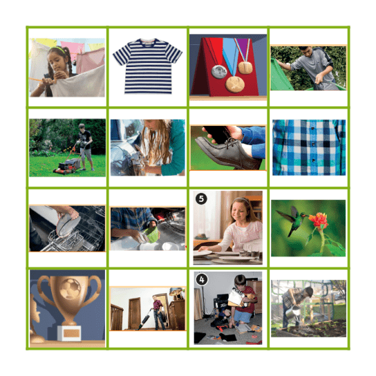 Vocabulary Bingo! Bingo Card