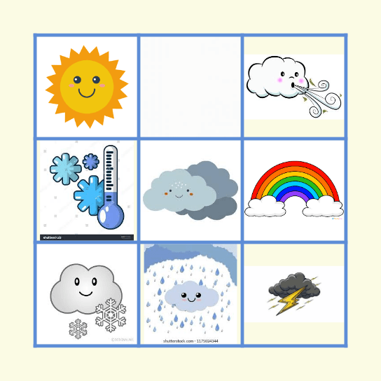 WEATHER Bingo Card