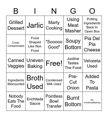 Elaine Bingo Card