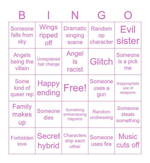 GLMM Bingo Card