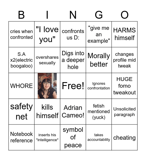 sam Bingo Card