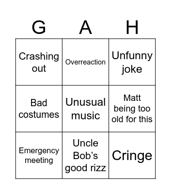 Indom Bingo Card