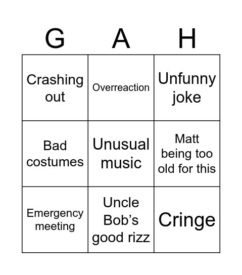 Indom Bingo Card