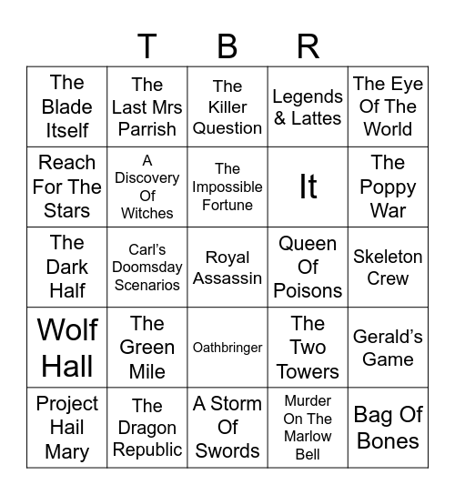 Michael’s TBR Bingo Card