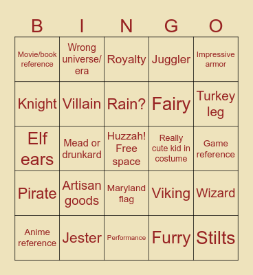Rennfest :) Bingo Card