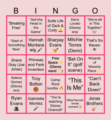 End of an Era Disney Bingooo!✨✨ Bingo Card