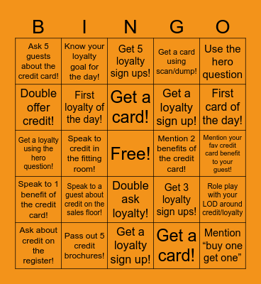 Jolly eagle bingo! Bingo Card