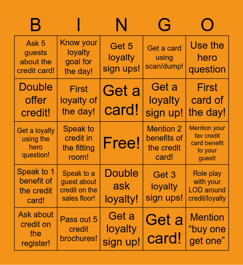 Jolly eagle bingo! Bingo Card