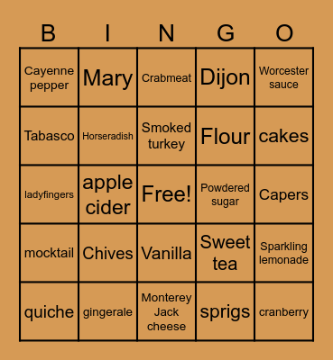 Spooky Bingo Card