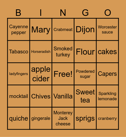 Spooky Bingo Card