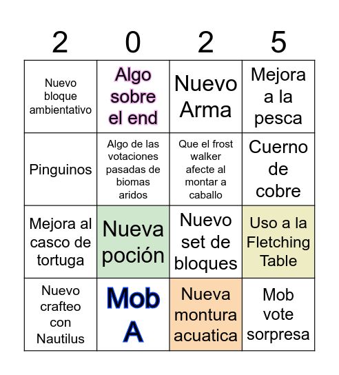 mclive 25 Bingo Card