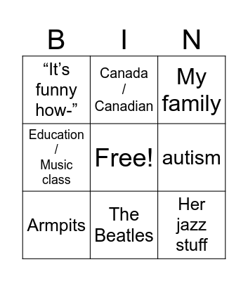 Bingo Card