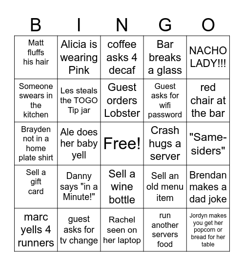 Home Plate Weird Bingo Card